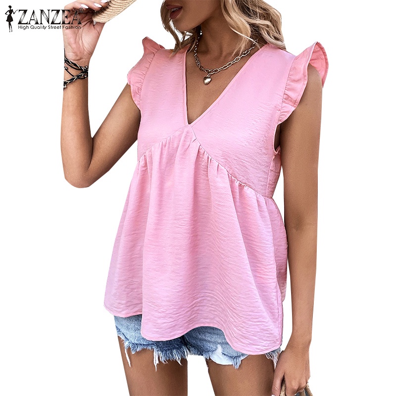 Zanzea Áo Nữ Không Tay Cổ Chữ V Thời Trang Quyến Rũ