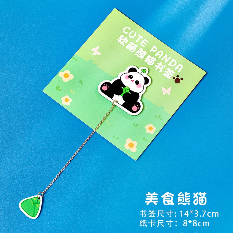 Panda Bookmark Sinh viên Người giữ sách dễ thương Mặt dây chuyền Kim loại Bookmark