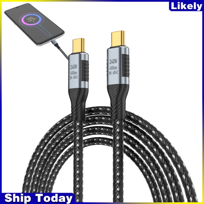 Dây Cáp Sạc Nhanh Usb 4.0 240w 40gbps 8k 60hz Hd Video Type-c 4.0 Đa Năng