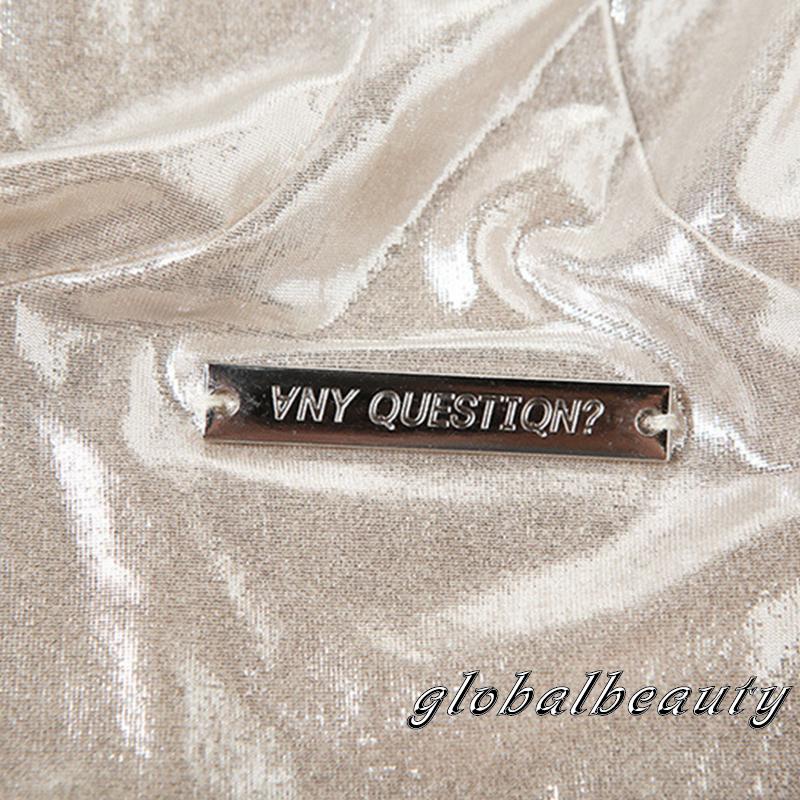 Áo Liền Quần Hai Dây Hở Lưng Phối Miếng Kim Loại Thời Trang Mùa Hè Cho Nữ