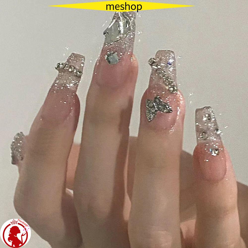ME Móng Tay Giả Che Phủ Toàn Diện Họa Tiết Bướm Xinh Xắn