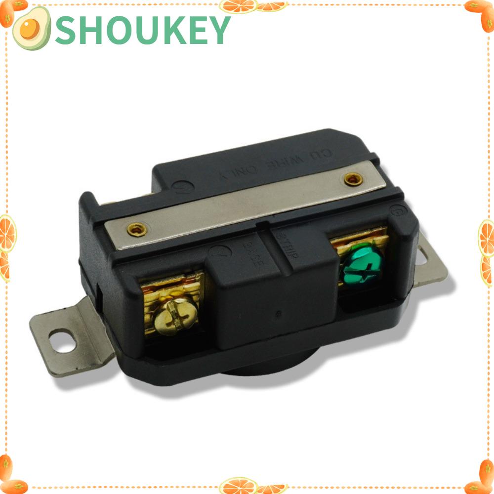 SHOUKEY Ổ Khóa Ba Lỗ Bằng Nhựa Màu Đen L5-30R Cho Thợ Điện