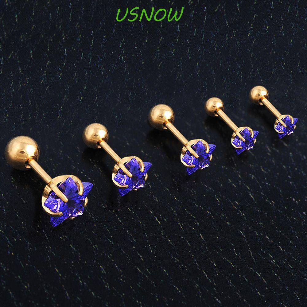 USNOW 1 Đôi Khuyên Tai Quả Tạ Thời Trang