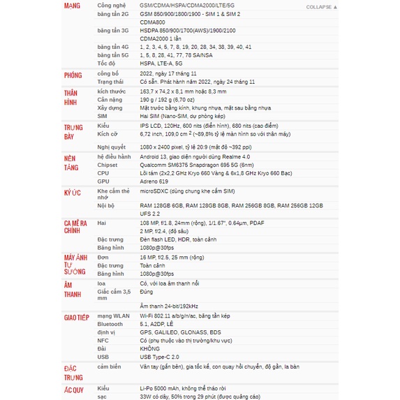 Realme 10 Pro 5G Dual Sim 8GB 256GB