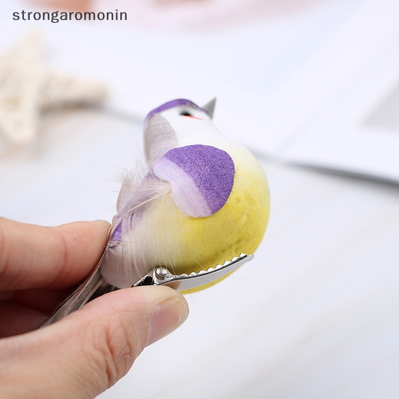 Tổ Chim Nhân Tạo mini Có Lông Vũ Dùng Trang Trí Nhà Cửa / Sân Vườn