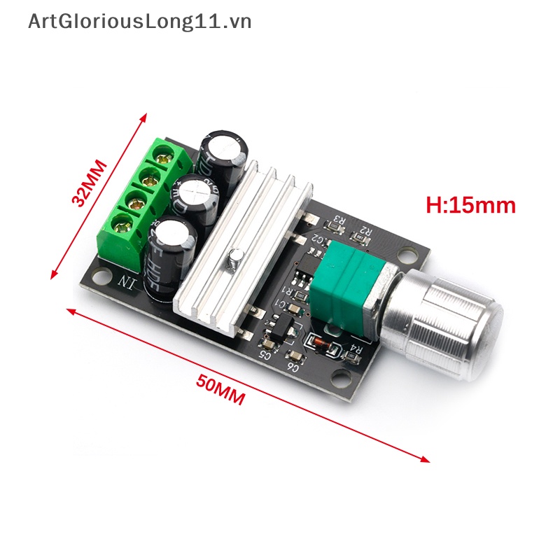 Bộ Điều Khiển Tốc Độ Động Cơ PWM 6V 12V 24V 28V Mini 3A 1203BK.