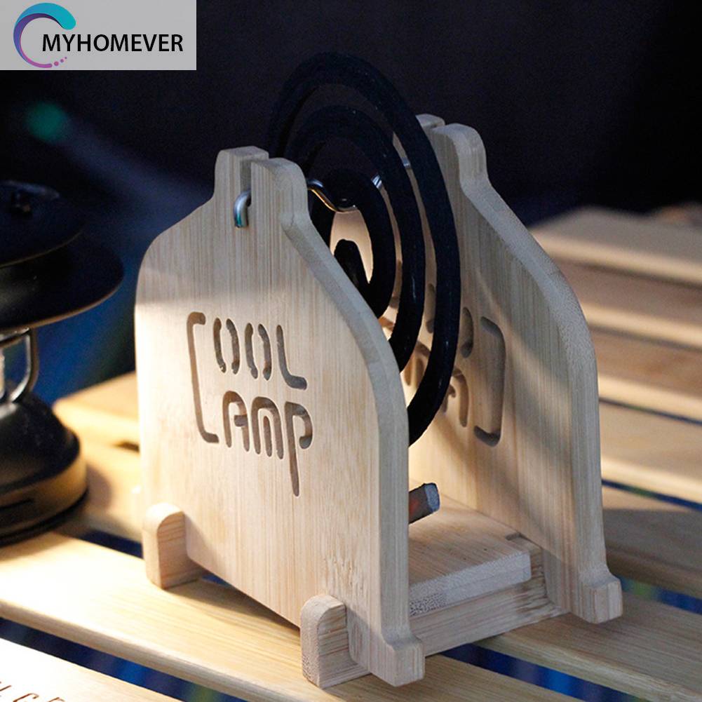 Giá Đỡ Nhang Muỗi Bằng Tre Phong Cách Cổ Điển Tiện Dụng Cho Cắm Trại