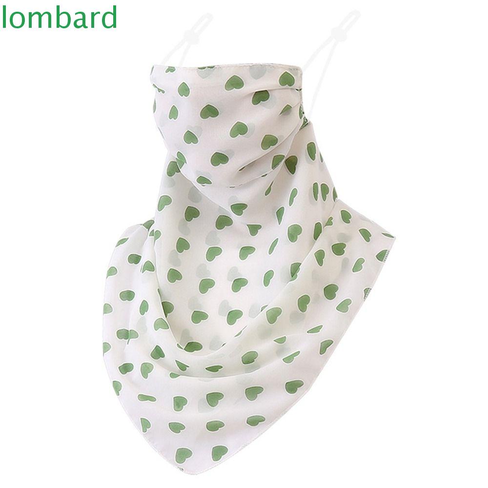 LOMBARD Khăn Choàng Cổ Chống Nắng Bằng Lụa Lạnh Co Giãn Thời Trang Đa Ứng Dụng