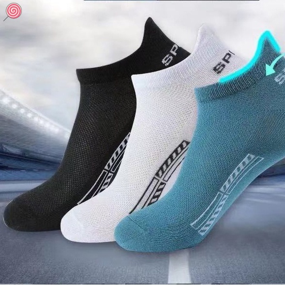 Set 10 Đôi Vớ Cotton Phối Lưới Thoáng Khí Dành Cho Nam