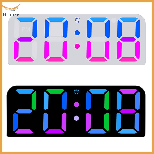 Đồng Hồ Kỹ Thuật Số Treo Tường 12 / 24 Giờ Có Đèn LED Chế Độ Ban Đêm Tự Động Cho Nhà Bếp / Văn Phòng