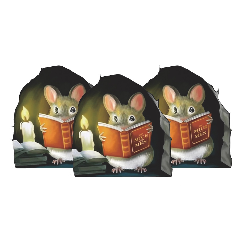 Set 3 Miếng Dán Tường Bằng PVC Chống Nước Tự Dính Hình Chuột Hoạt Hình Có Thể Tháo Gỡ Trang Trí Nhà Cửa