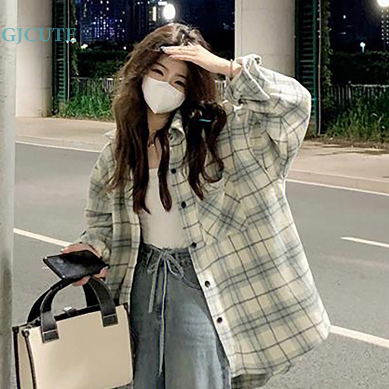 Áo Sơ Mi Dáng Rộng Họa Tiết Kẻ Sọc Phong Cách Pháp Thời Trang Mùa Xuân Mới Cho Nữ