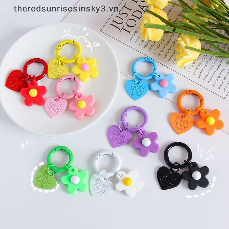 # # Phụ Kiện Trang Trí Túi Xách / Móc Khóa Hình Hoa Màu Sắc Đáng Yêu Thời Trang