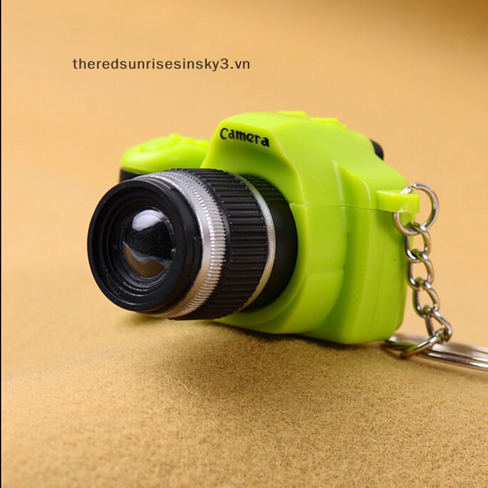 Móc Khóa Hình Máy Ảnh Đồ Chơi Mini Dễ Thương Có Hiệu Ứng Đèn Flash Và Âm Thanh