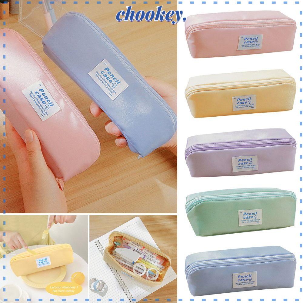 CHOOKEY Túi Đựng Bút Bằng Vải Canvas Thiết Kế Dễ Thương Tiện Dụng