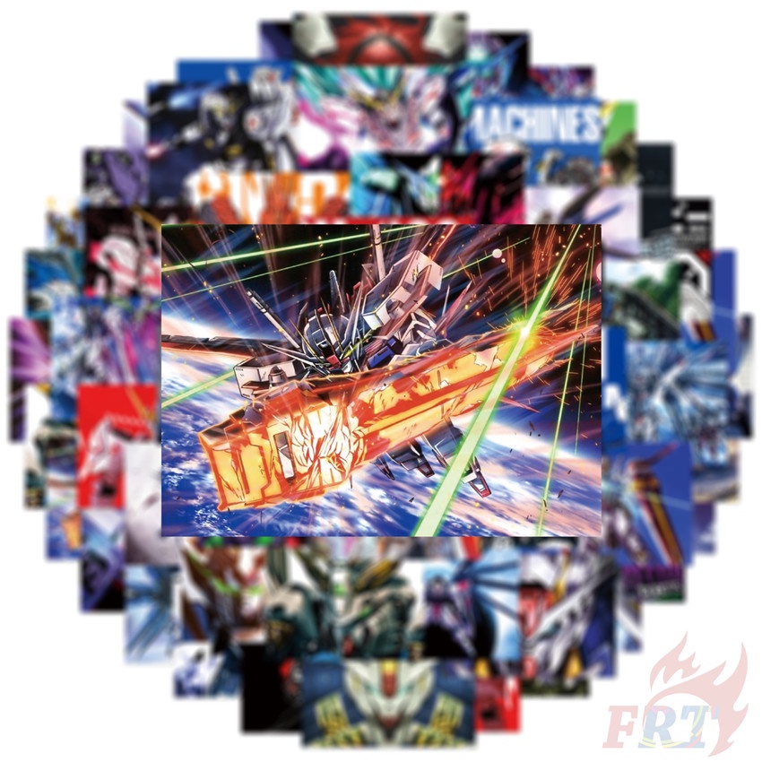 50 Cái / Bộ ❉ Gundam. Áp Phích Mini Series 01 Dán ❉ Sticker Dán Tường Chống Thấm Nước Họa Tiết Doodle Hợp Thời Trang