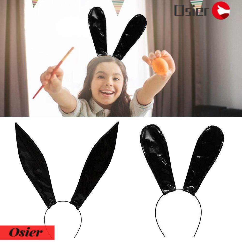 OSIER1 Băng Đô Cài Tóc Bằng Da Hình Thỏ Giáng Sinh Gợi Cảm