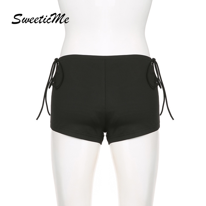 Quần Short Lưng Thấp Màu Trơn Dáng Ôm Thời Trang 2023 Quyến Rũ Cho Nữ