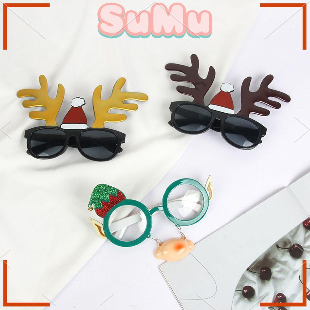 SUMU Mắt Kính Nhựa Họa Tiết Giáng Sinh Dễ Thương