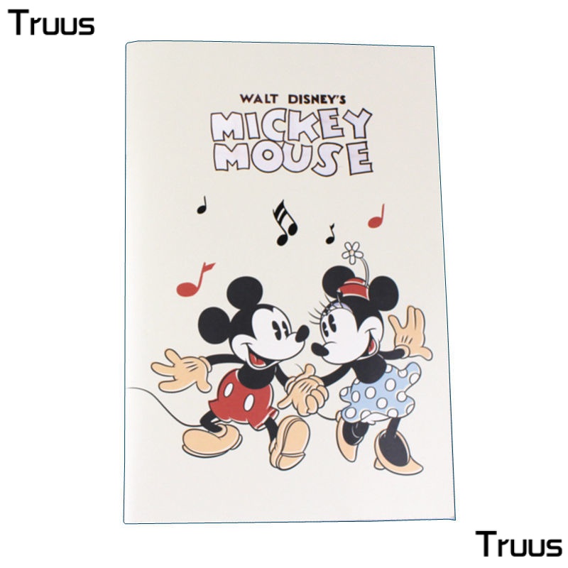 Sổ Tay Ghi Chú Bằng Sắt Kẻ Sọc Ngang In Hình Chuột Mickey Disney Cho Học Sinh Trung Học