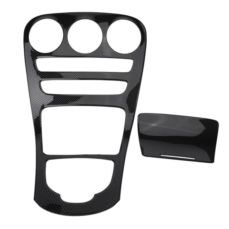 Ốp Bảng Điều Khiển Trung Tâm Bằng ABS In Họa Tiết Sợi Carbon Cho Mercedes Benz C Class W205 2015-18 GLC X253 2016-19