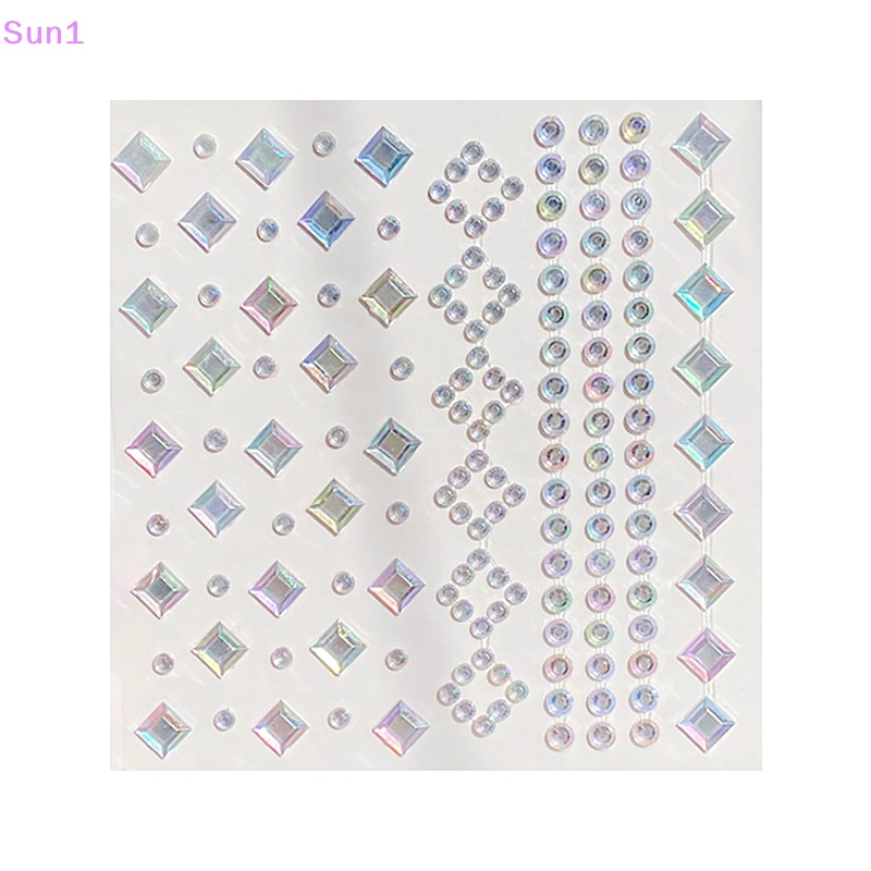 1 Tờ Nhãn Dán Trang Điểm Mắt Họa Tiết Kim Cương Lấp Lánh Thời Trang 1 >