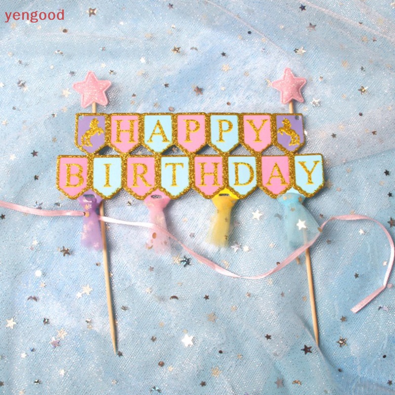 Topper Cắm Trang Trí Bánh Kem Hình Ngôi Sao Lấp Lánh DIY