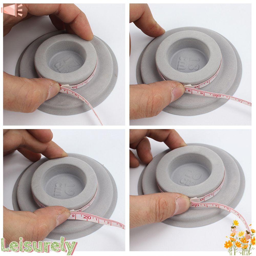 LEILY Khay Tròn Đựng Trang Sức Xỏ Hạt Thủ Công Màu Xám