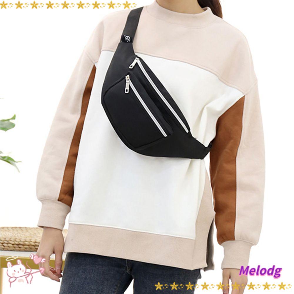 MELODG Túi Đeo Hông Vải Oxford Hình Quả Chuối Phong Cách Hip Hop Thời Trang