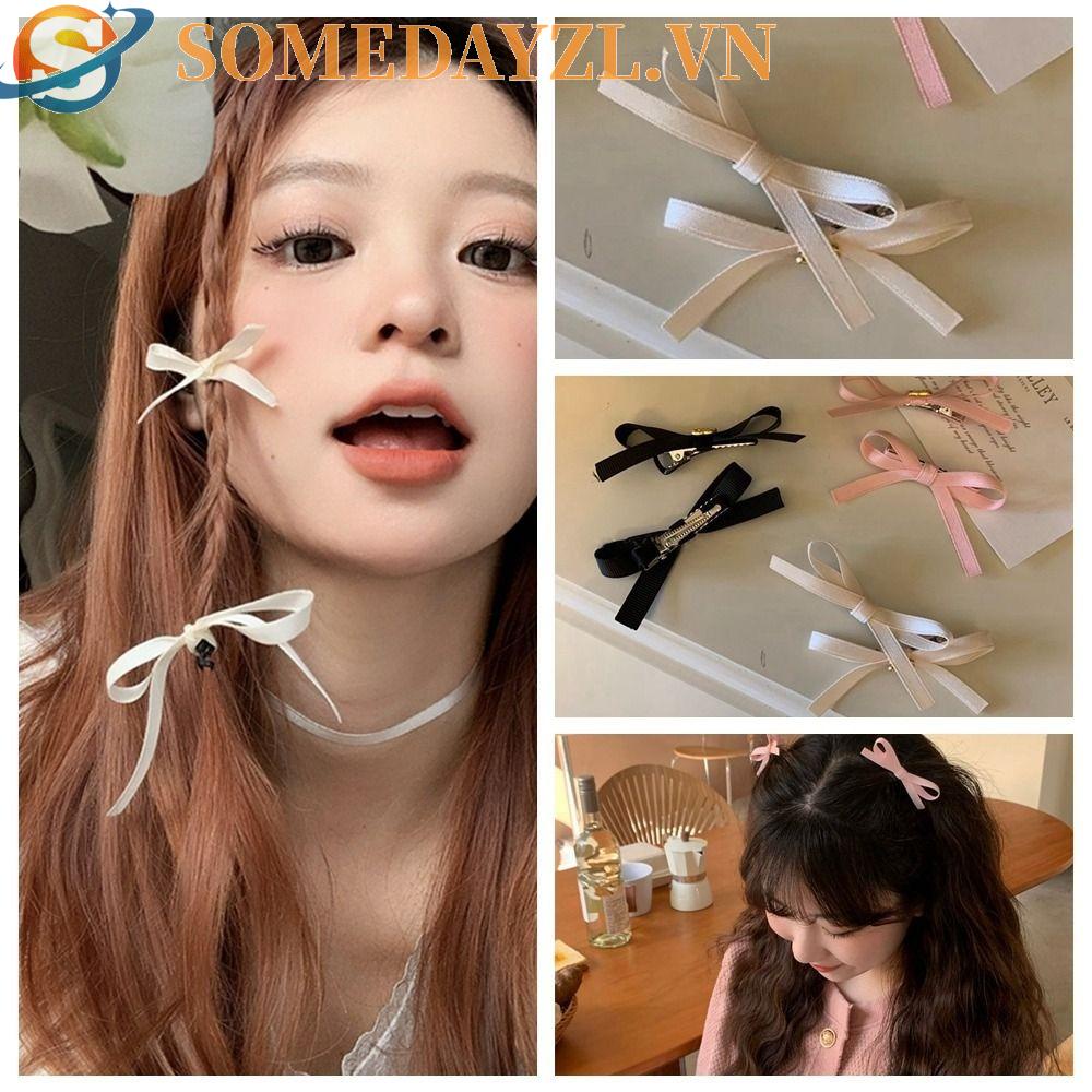 SOMEDAYZL Kẹp Tóc Nơ Y2k Phong Cách Lolita Hàn Quốc Cho Nữ