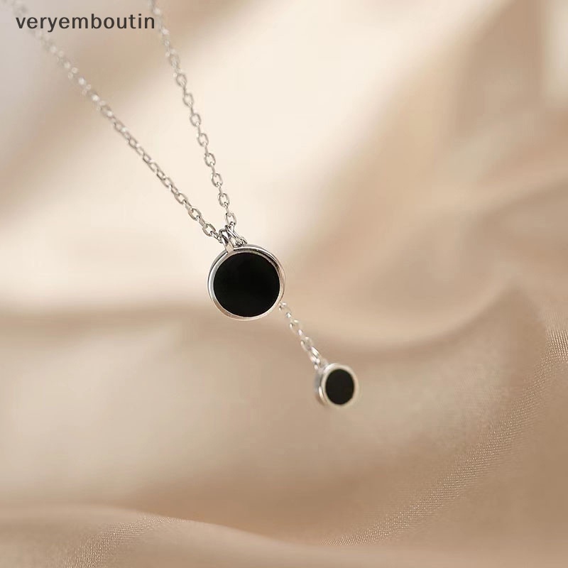 Vòng cổ Mặt Tròn Phối Tua Rua Phong Cách Thời Trang Y2k