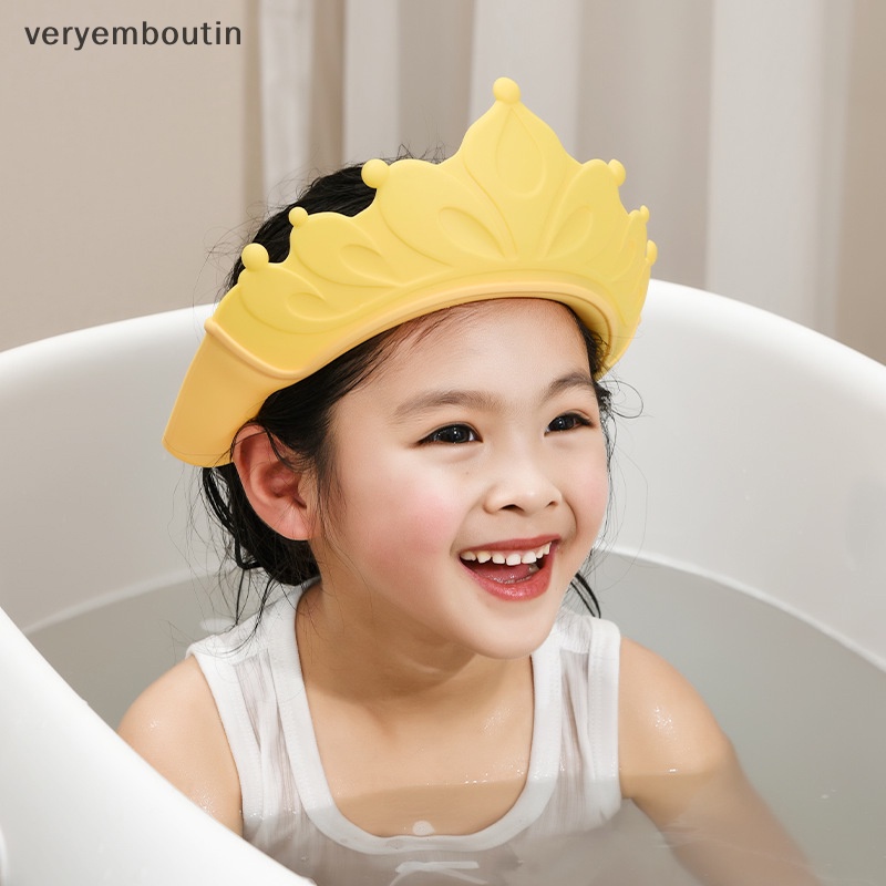 Mũ Chắn Nước Gội Đầu Bảo Vệ Tai Họa Tiết Hoạt Hình Có Thể Điều Chỉnh Kích Cỡ Cho Bé
