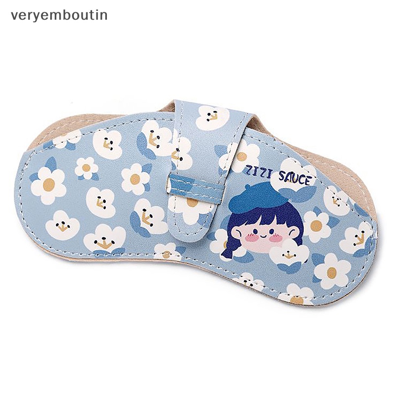 1 Hộp Đựng Mắt Kính Bằng Da PU Siêu Mỏng Họa Tiết Hoạt Hình Dễ Thương