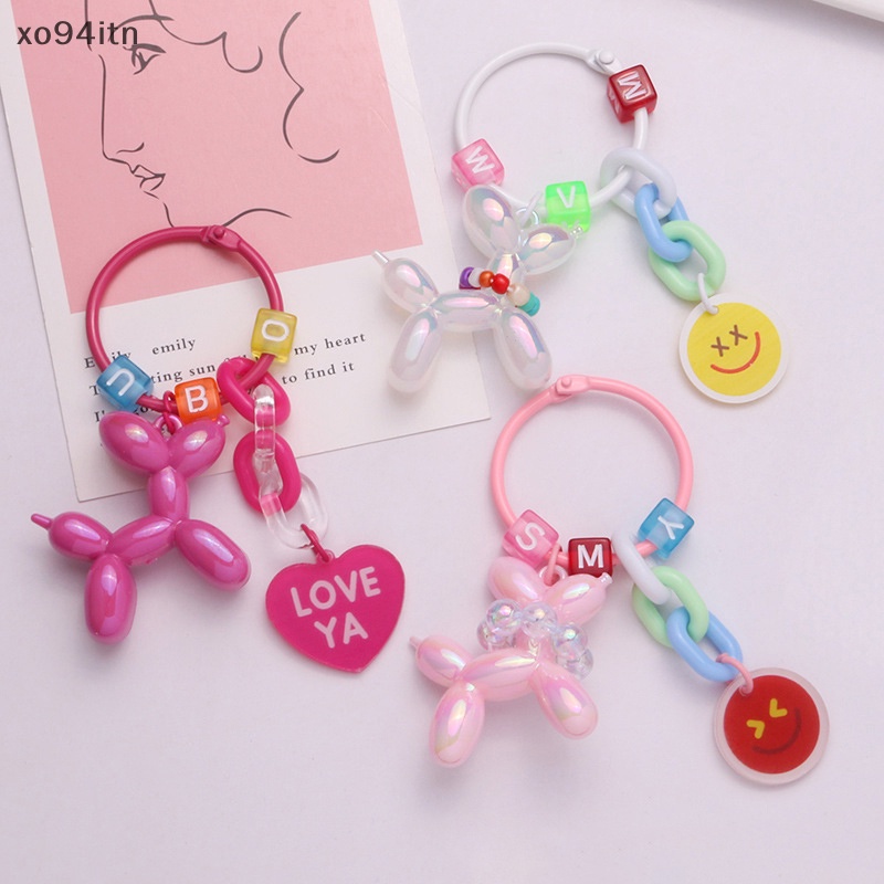 Tn Móc Khóa Acrylic Màu Kẹo Hình Chú Chó Và Bong Bóng Dễ Thương Thời Trang Làm Quà Tặng Cho Bạn Bè n