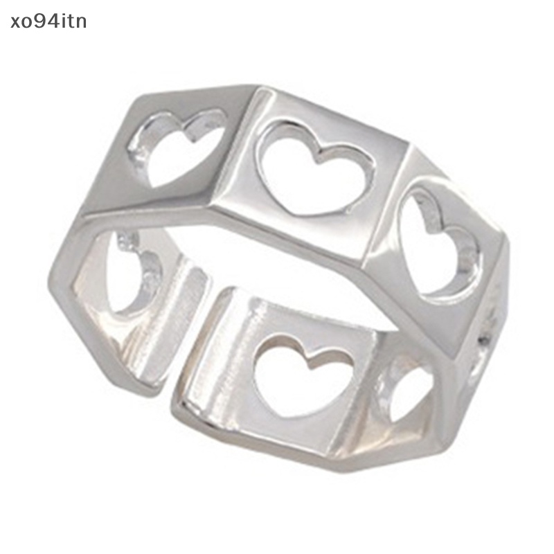 Nhẫn Hở Họa Tiết Trái Tim Thời Trang Tối Giản Có Thể Điều Chỉnh Kích Thước