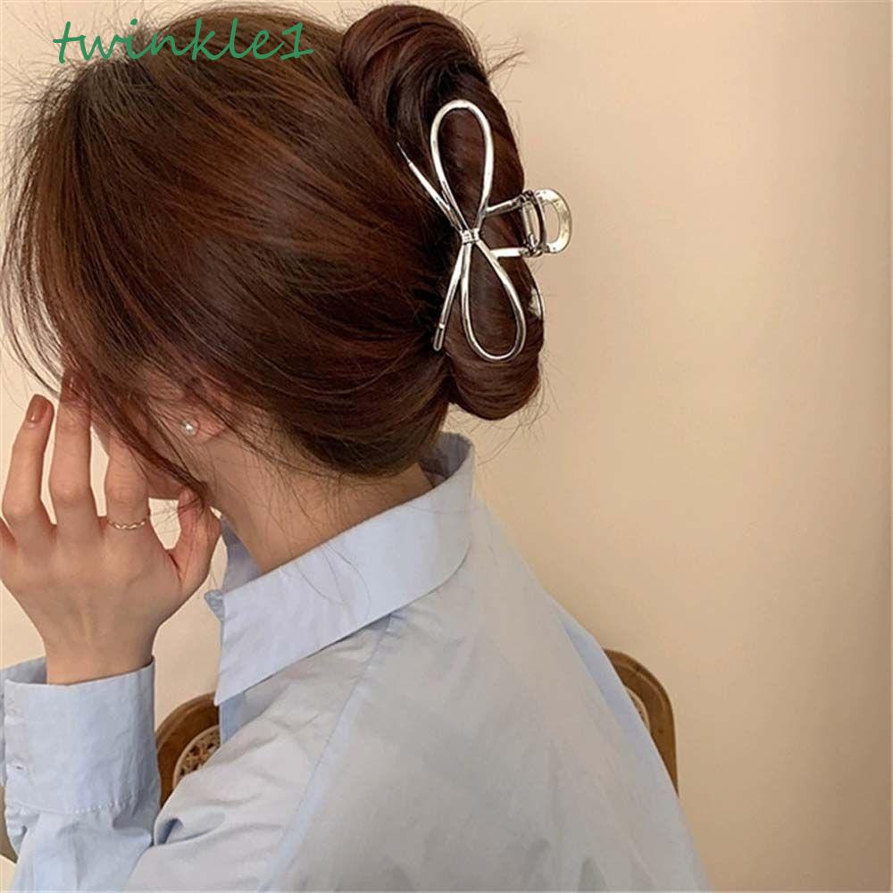 TWINKLE Kẹp Tóc Kim Loại Hình Nơ Xinh Xắn Cho Nữ