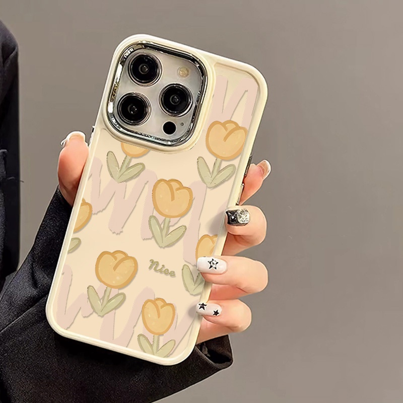 Ốp Điện Thoại Silicone Mềm Nút Kim Loại Chống Sốc Cho IPhone 14 13 12 11 Pro Max XS X XR 8 + 7 Plus