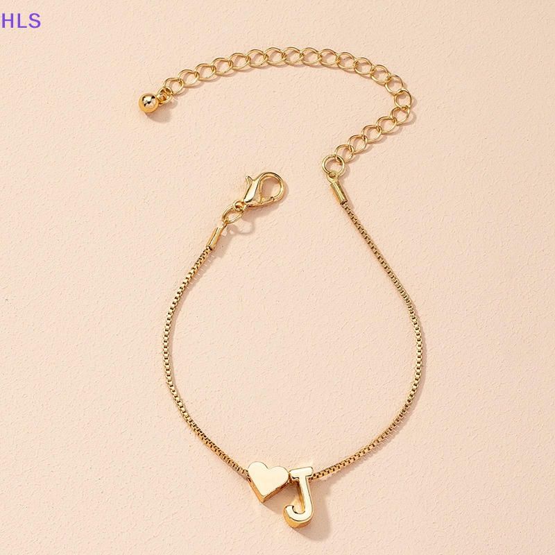 Vòng Tay Mặt 26 Chữ Cái Màu Vàng Kim Thời Trang Đơn Giản Cho Nữ