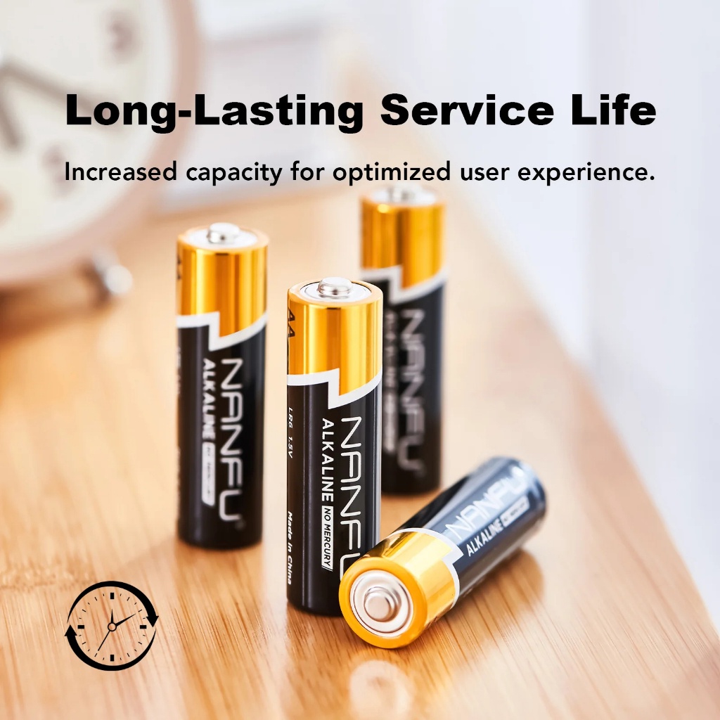 Bộ 2 Pin AAA AA Nanfu 1.5V AAA Kèm 2 Hộp Pin Dạng Đũa Cho Bé