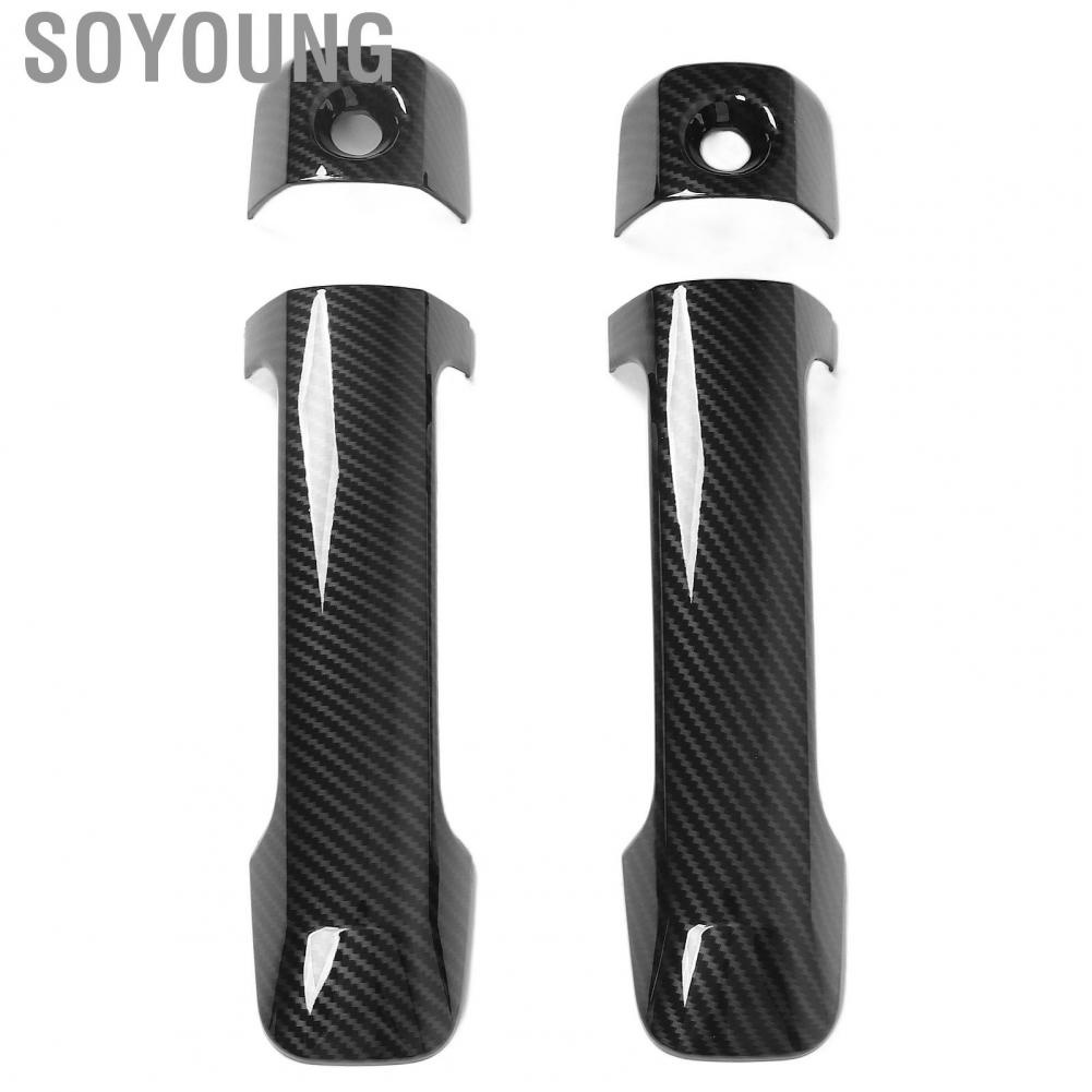 Soyoung Door Handle Panel Exterior Cover Easy Installation  Scratch Carbon Fiber Style for Car