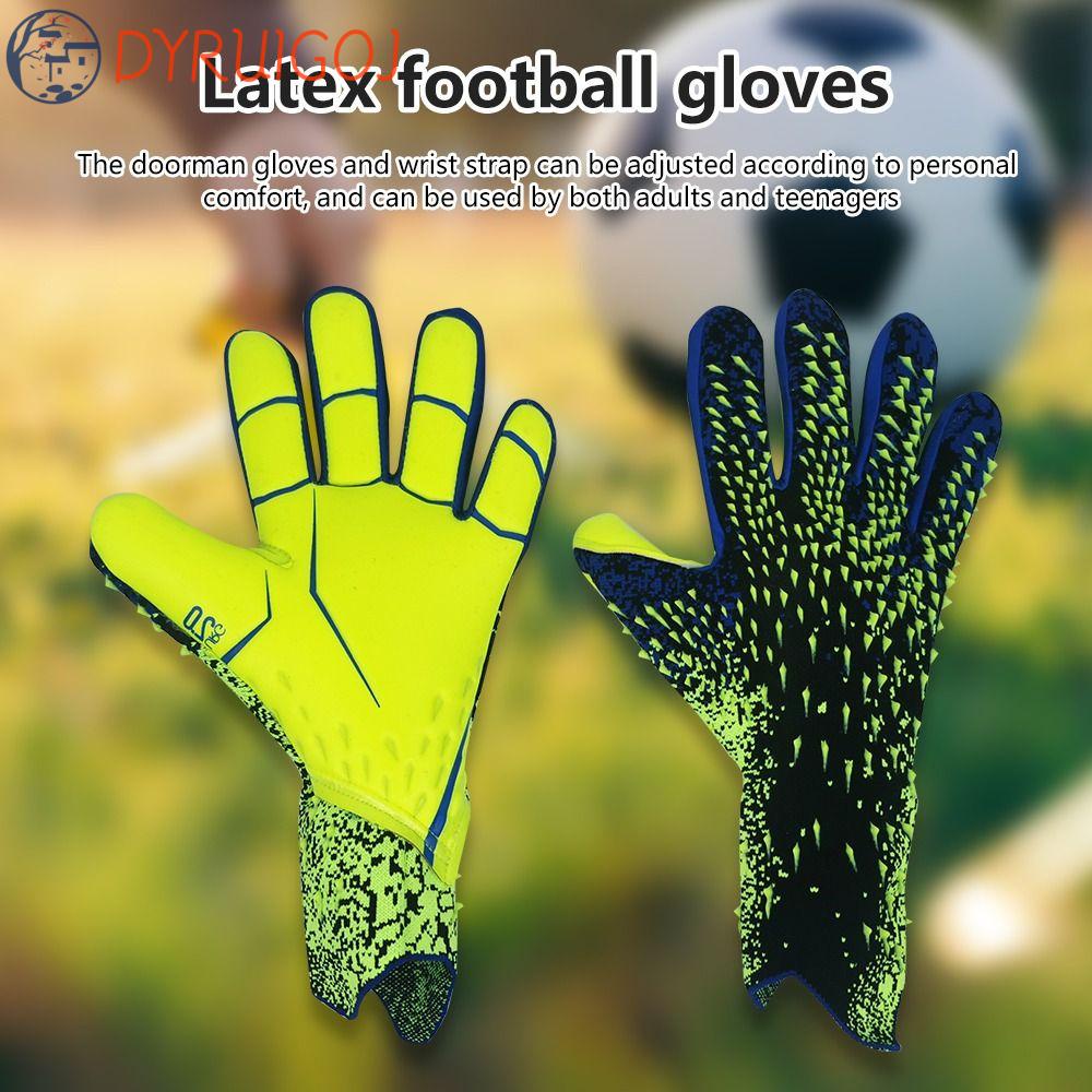 DYRUIDOJ 1 Đôi Găng Tay Thủ Môn / Bóng Đá Bằng Latex Mềm Hai Lớp Bảo Vệ Ngón Tay Cho Trẻ Em