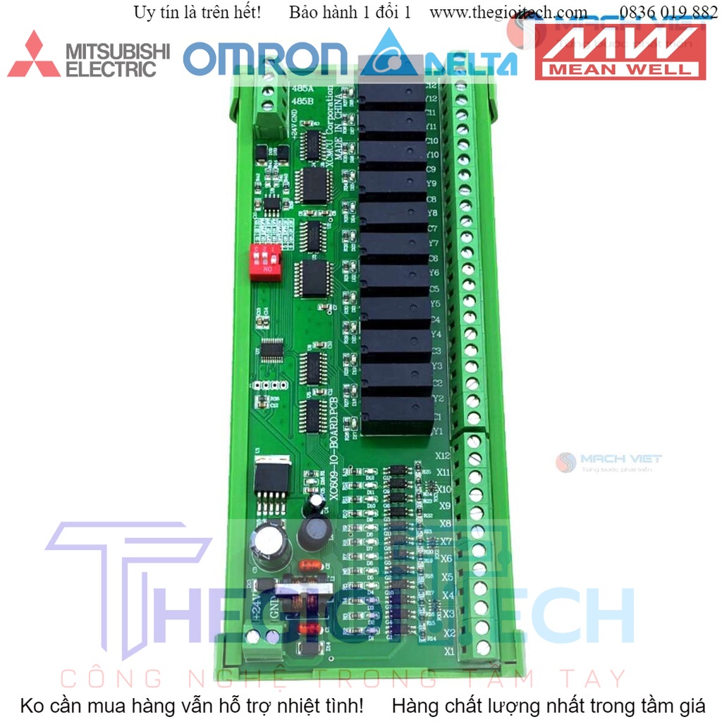 Mạch mở rộng In-Out cho bộ điều khiển XC609 XC809 dùng chuẩn RS485