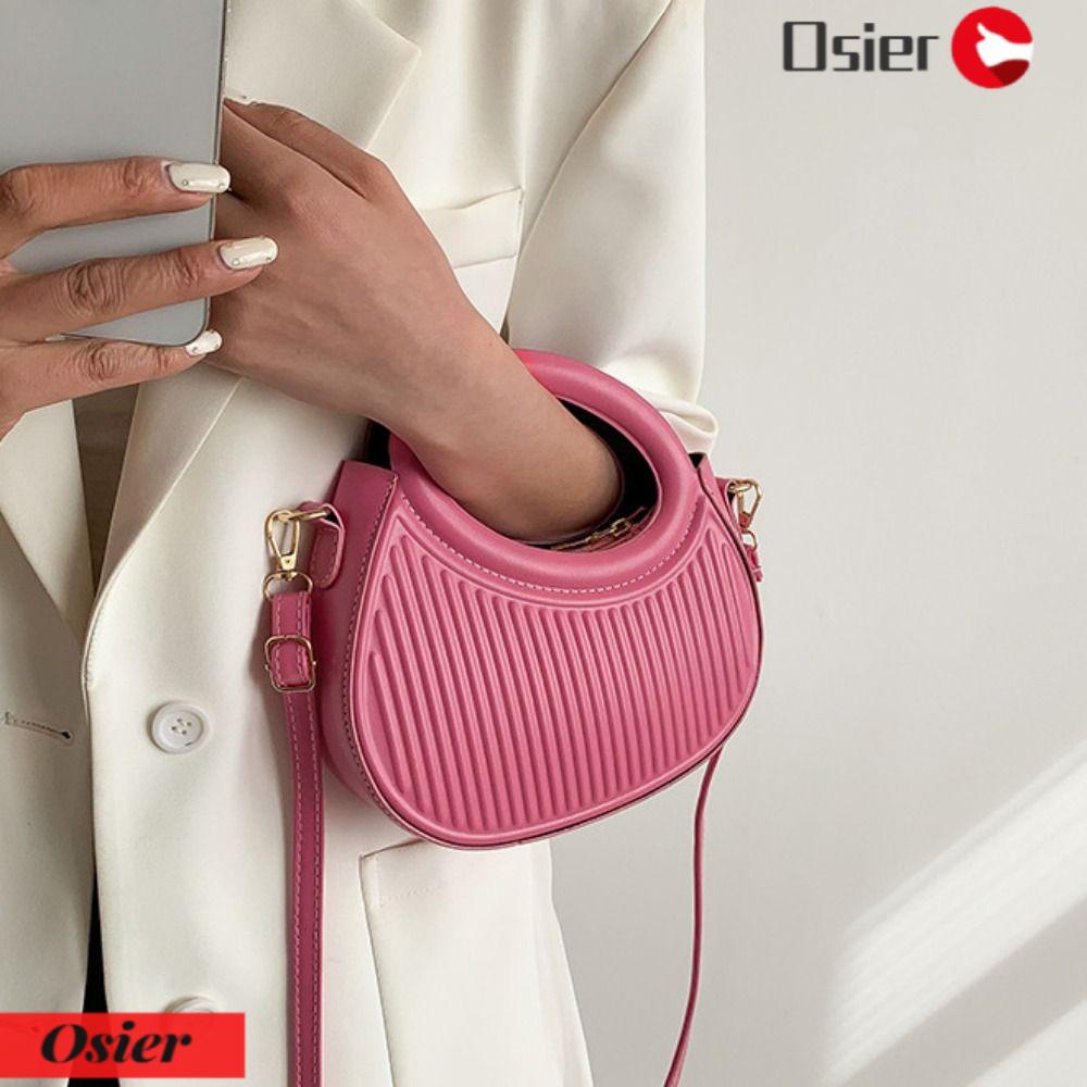 OSIER1 Túi Đeo Vai / Kẹp Nách Mini Bằng Da Pu Màu Trơn Thời Trang Cho Nữ