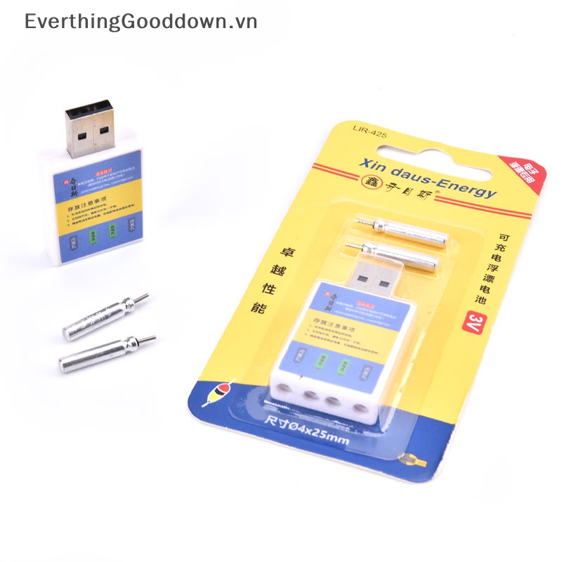 Everthinggooddown 4 Lỗ Sạc USB Với 2 Cổng Sạc CR425 Phao Nổi Dạ Quang vn