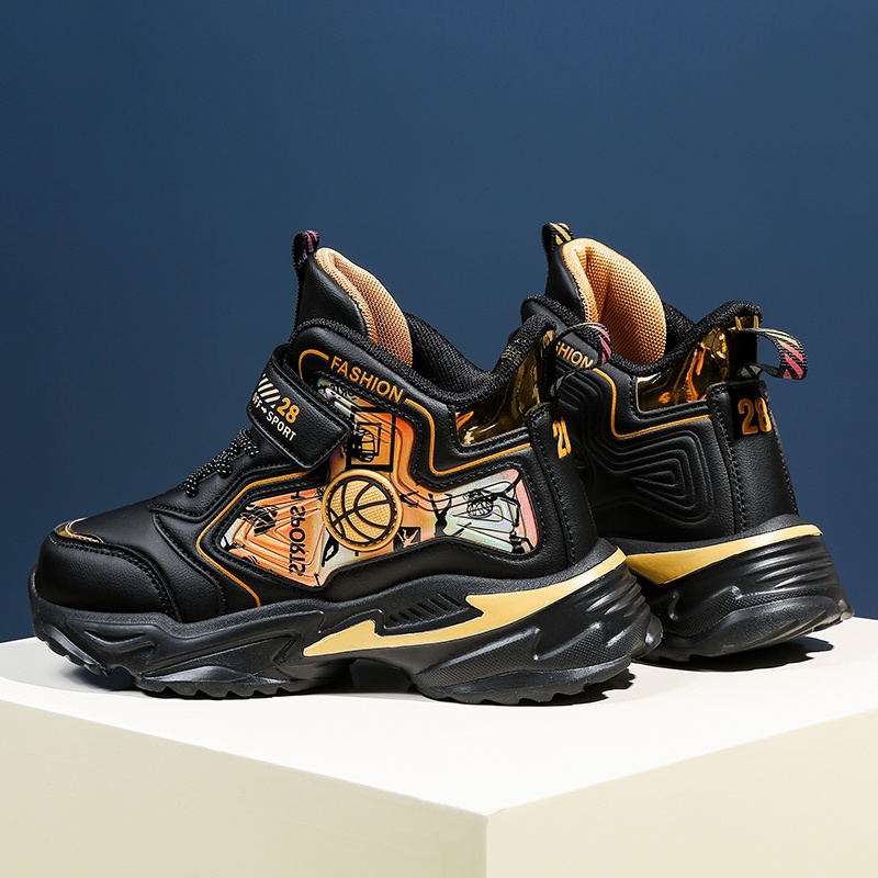 Giày Thể Thao Da Đế Bằng Thoải Mái Chất Lượng Cao Thời Trang Cho Bé Trai Và Gái