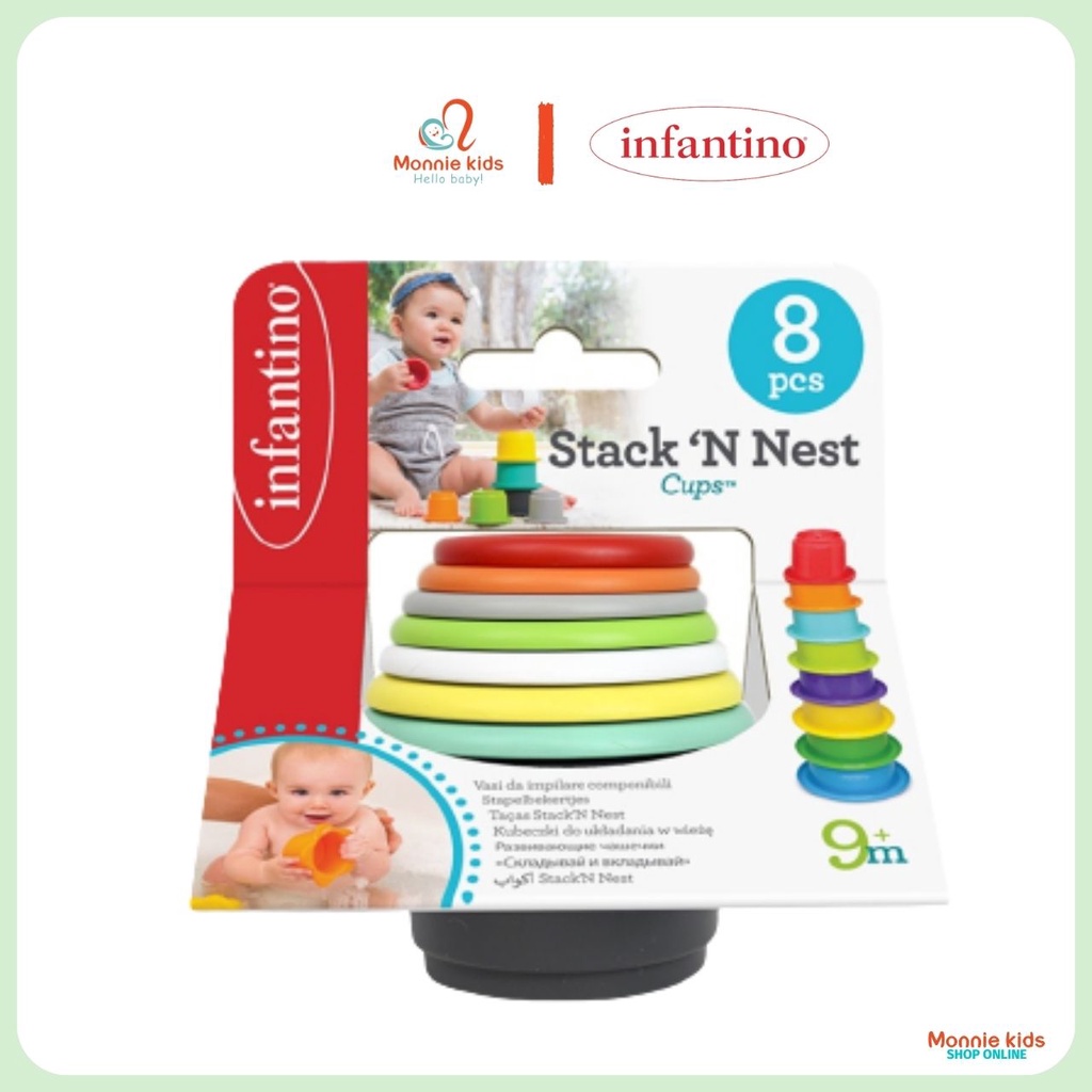 Đồ chơi thông minh hình cốc INFANTINO cho bé, đồ chơi chất liệu nhựa ABS cao cấp an toàn