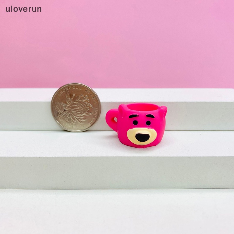 Set 5 Móc Khóa Hình Ly Sanrio Mini Màu Kẹo Trang Trí Nhà Búp Bê