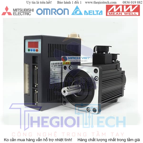 Bộ động cơ AC Servo 1kw/2.3kw Times Brilliant Mặt Bích 130 - 1500rpm (Bao Gồm Động Cơ+Driver+Cáp) - 1.0kw