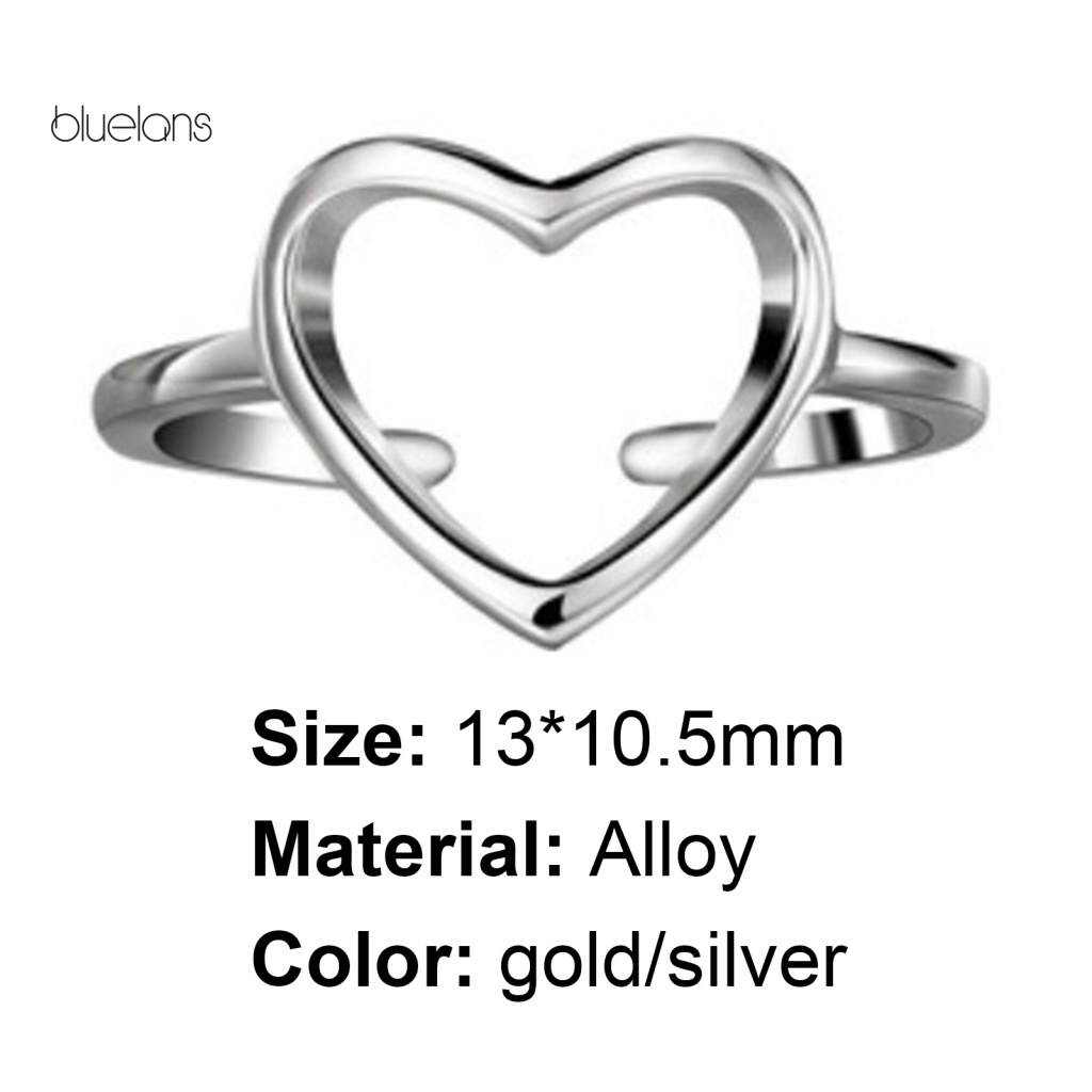 Nhẫn Hở Bằng Hợp Kim Thiết Kế Đục Lỗ Thời Trang Chống Mòn Cho Nữ