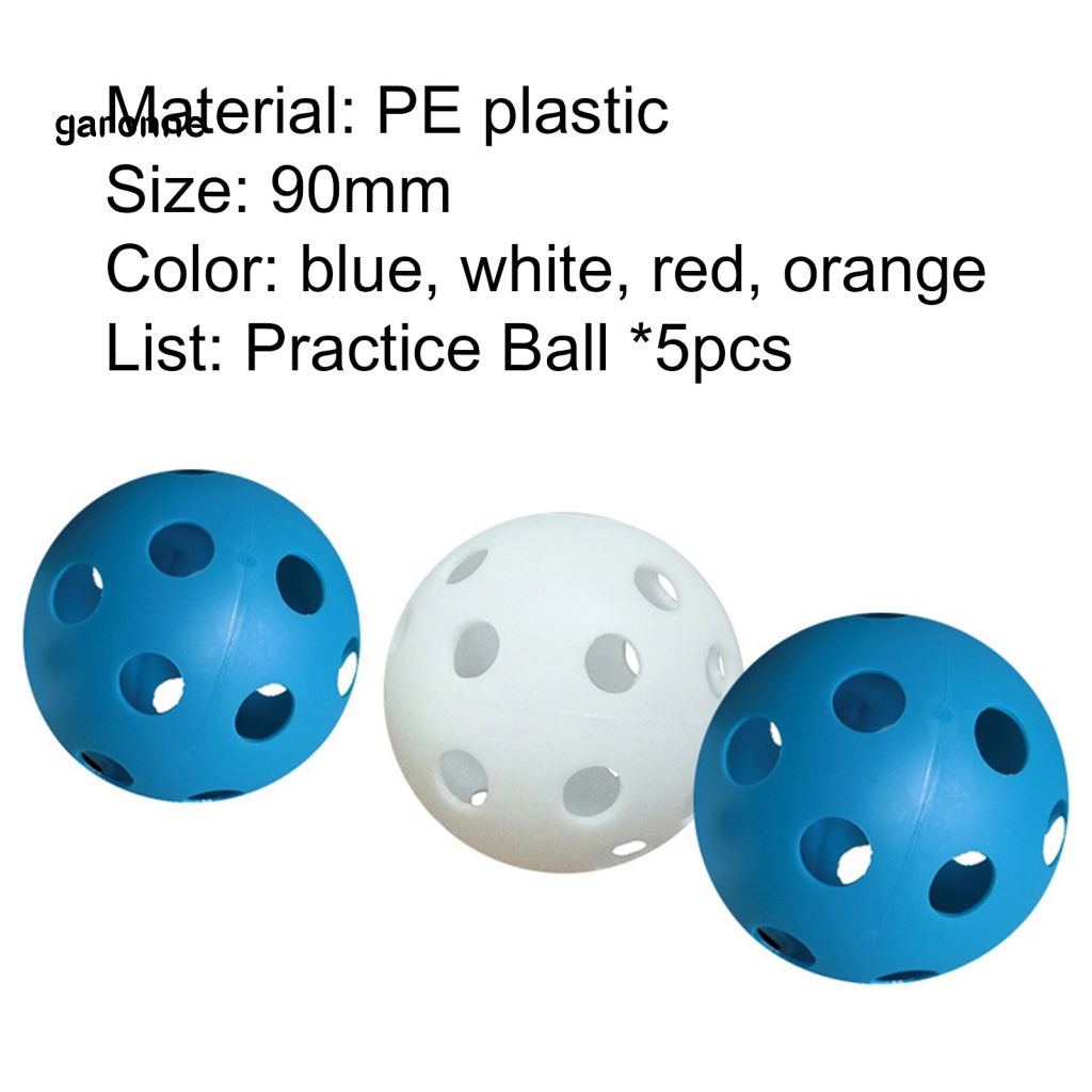 Set 5 Quả Bóng Golf Rỗng 90mm Hỗ Trợ Luyện Tập Trong Nhà